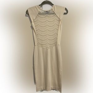 Stunning cream colored French connection dress with lace back!